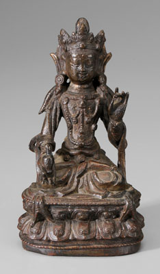 Appraisal: Bronze Figure of Avalokitesvara Chinese possibly Ming Dynasty - the