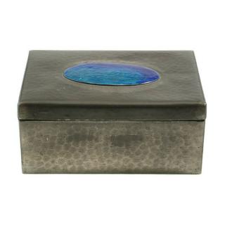 Appraisal: Liberty Tudric Box With Enameled Button Length inches Height inches