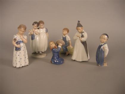 Appraisal: Group of six Royal Copenhagen figures of children th century