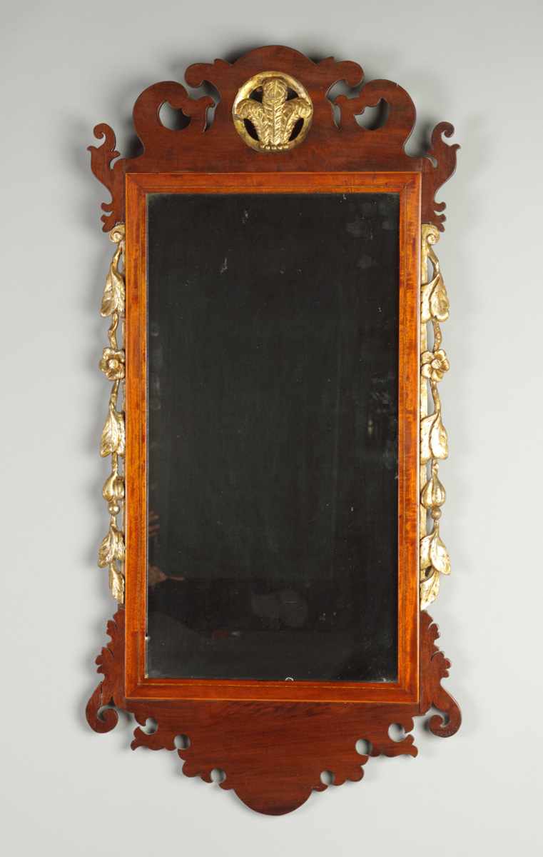 Appraisal: Chippendale Mahogany Mirror Restorations Ht '' W ''E