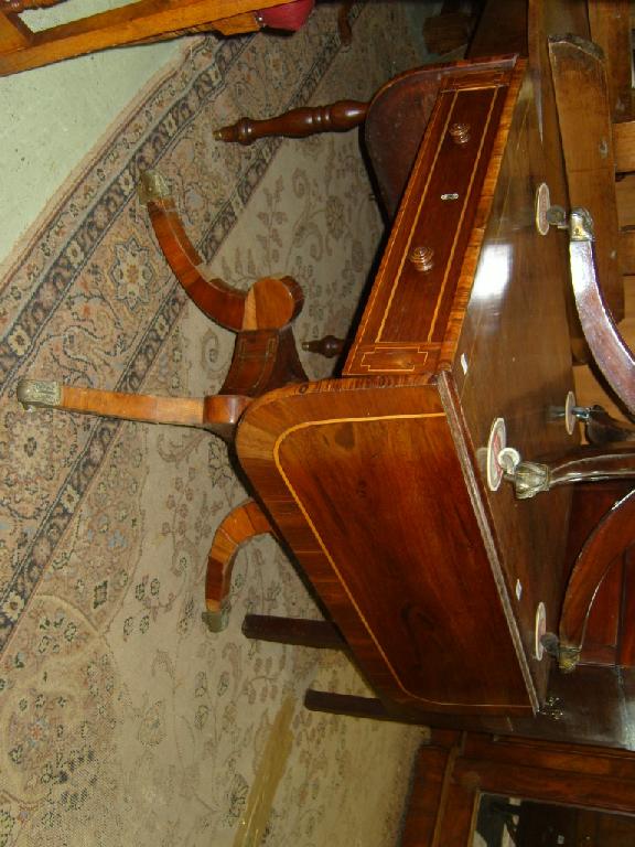 Appraisal: A th century rosewood sofa table with two drop flaps