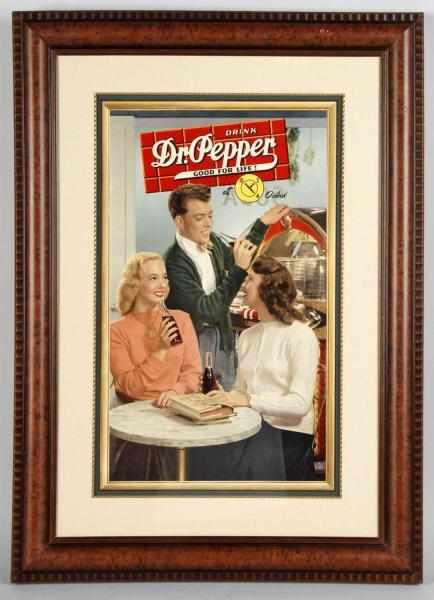 Appraisal: Cardboard s Dr Pepper Vertical Poster Description Mounted in an