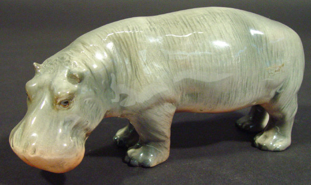 Appraisal: Beswick hippopotamus with hand painted decoration printed factory marks to