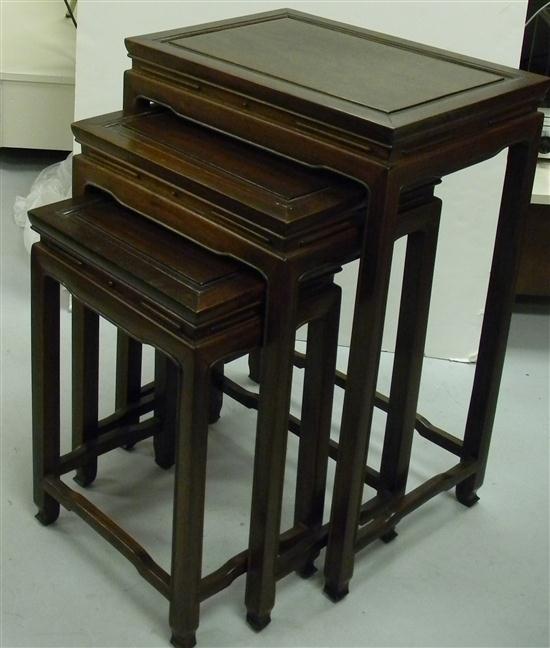 Appraisal: Nest of three Chinese form tables largest '' h x