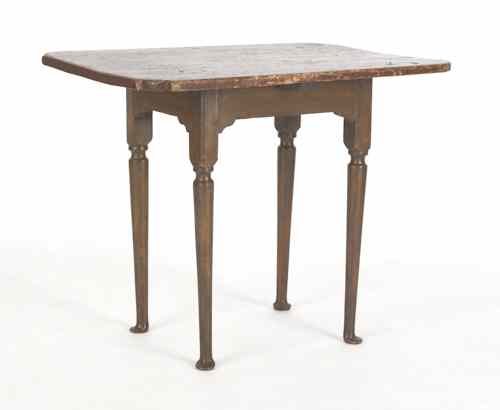 Appraisal: New England Queen Anne maple and pine tavern table ca