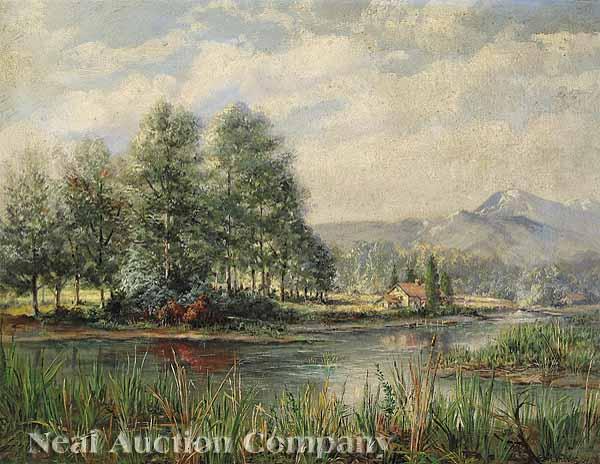 Appraisal: George Eugene Schroeder American Idaho - A 'Home' Dream oil