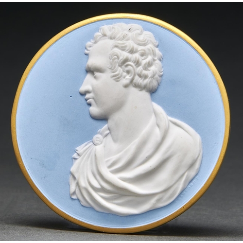 Appraisal: A Continental white and pale blue biscuit porcelain cameo of