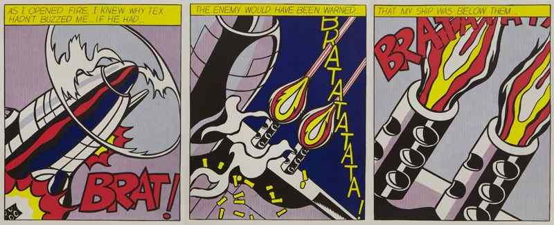 Appraisal: Roy Lichtenstein color lithograph ''As I Opened''As I Opened Fire''