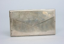 Appraisal: Sterling Silver Envelope Cigarette Case dated From Little Geegee Mexico