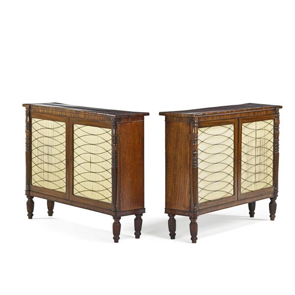 Appraisal: PAIR OF REGENCY SIDE CABINETS Condition Report