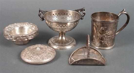 Appraisal: Ten American sterling and coin silver table articles comprising Gorham