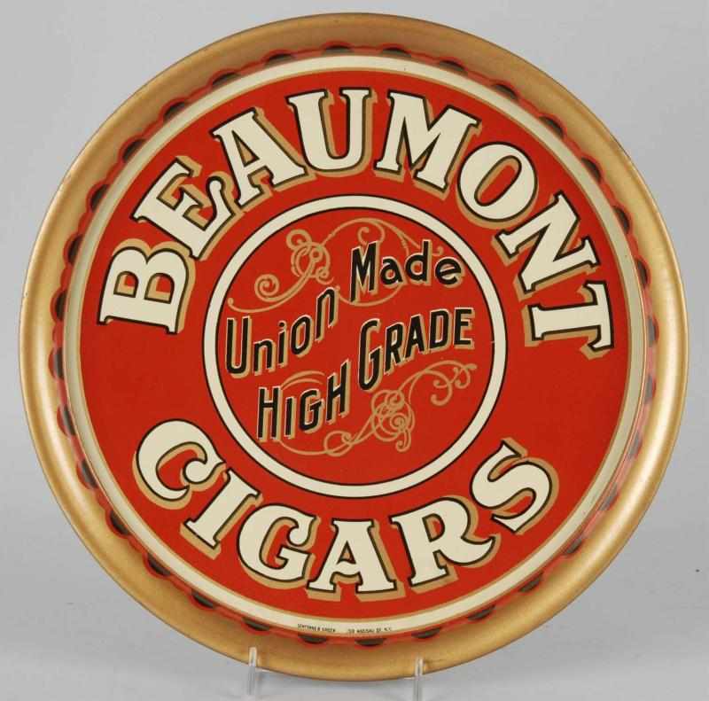 Appraisal: Beaumont Cigar Advertising Serving Tray Description Circa Condition Excellent Size