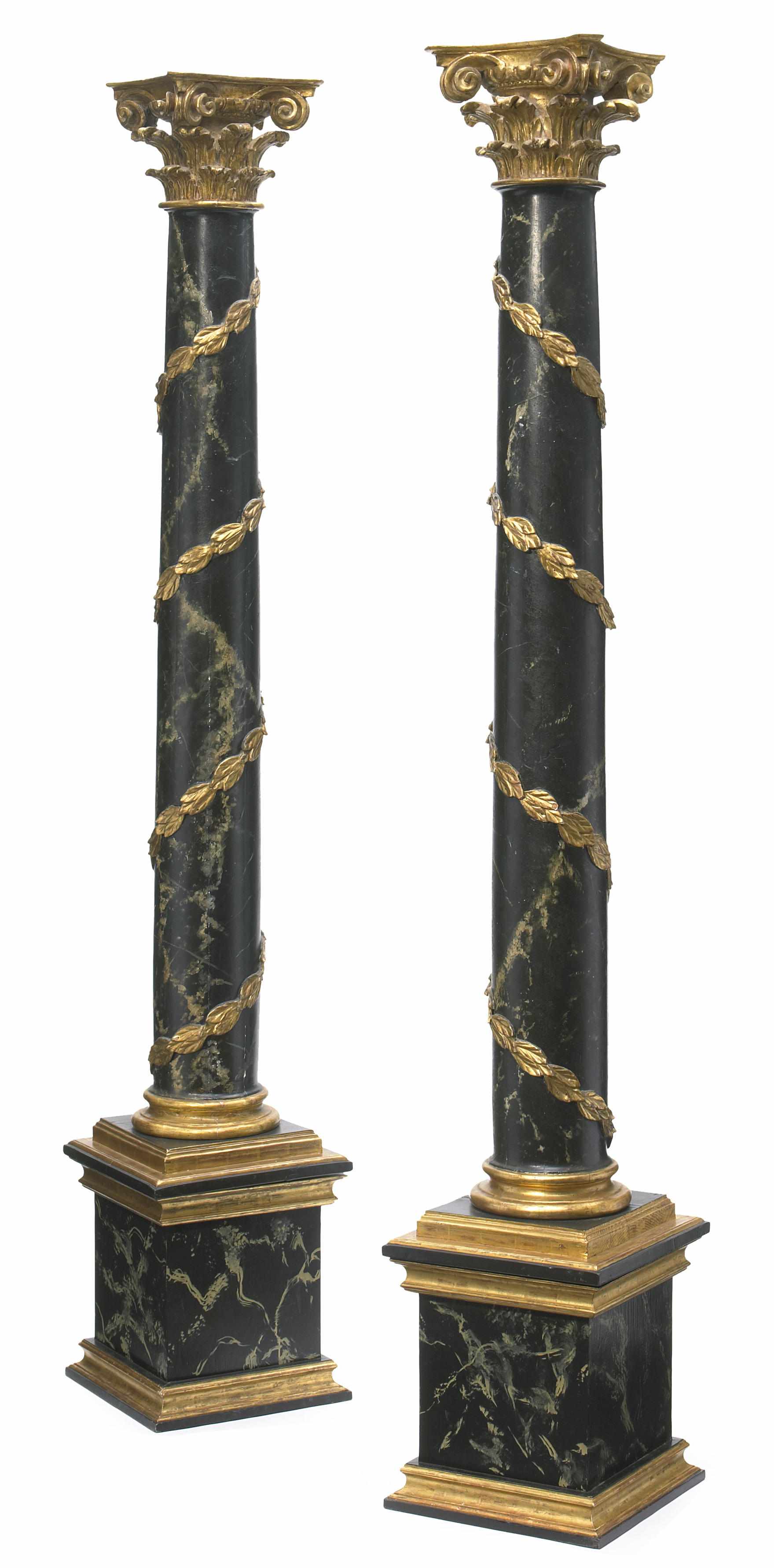 Appraisal: A pair of Italian Baroque style parcel gilt and paint