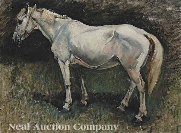 Appraisal: American th c Equine oil on canvas unsigned in x