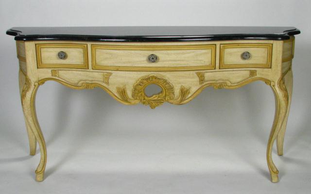 Appraisal: Century Furniture French Style Console Table painted finish three drawers