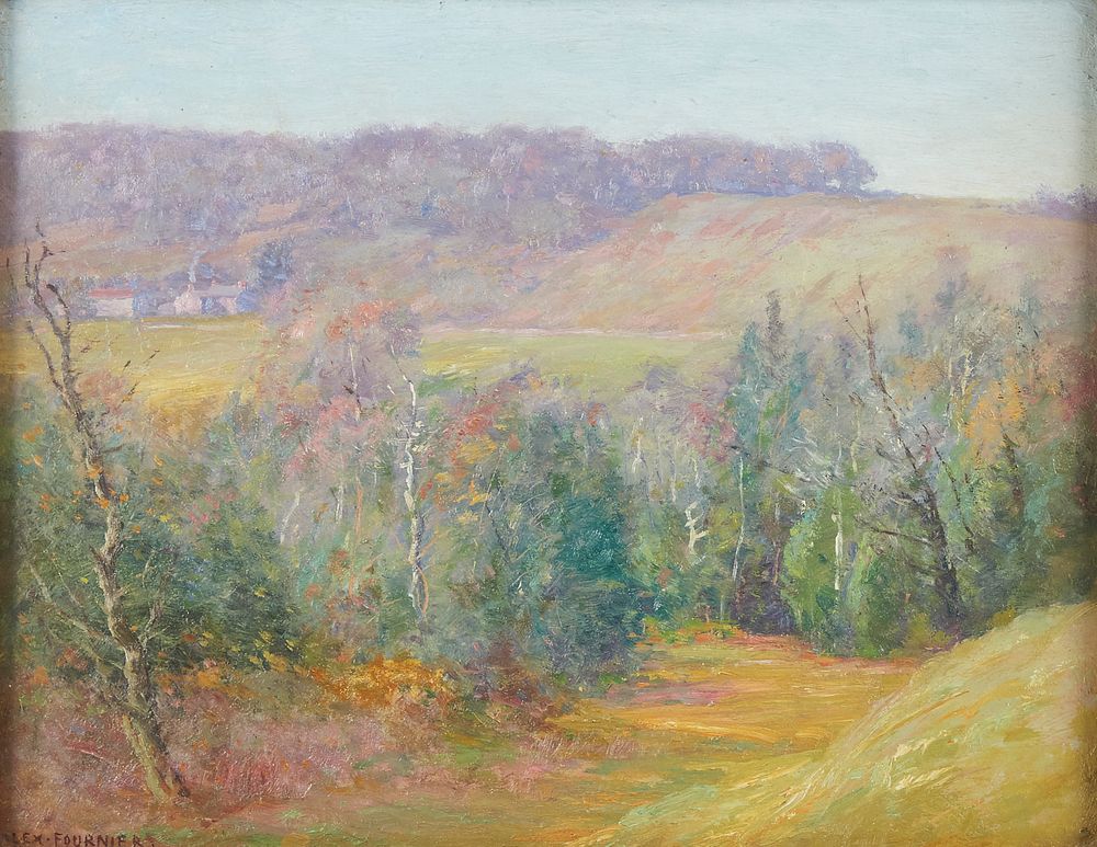 Appraisal: Alexis Fournier Indian Summer Oil on Board Alexis Jean Fournier