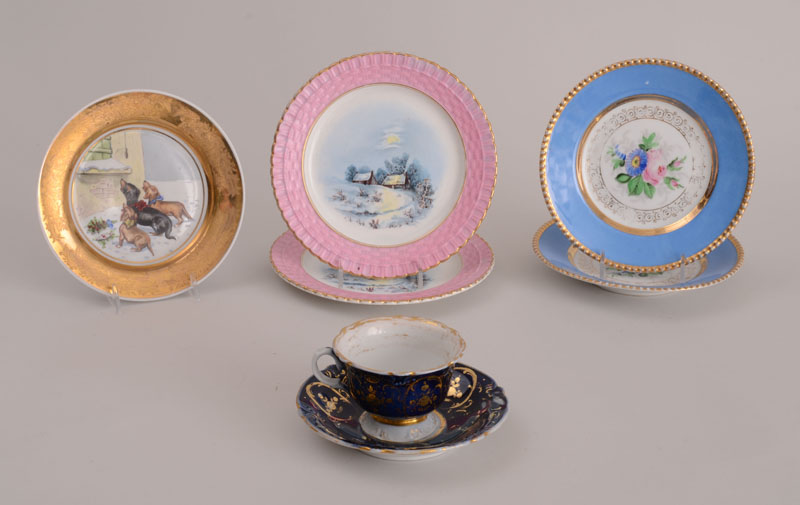 Appraisal: GROUP OF RUSSIAN PORCELAIN With various Cyrillic marks comprising a