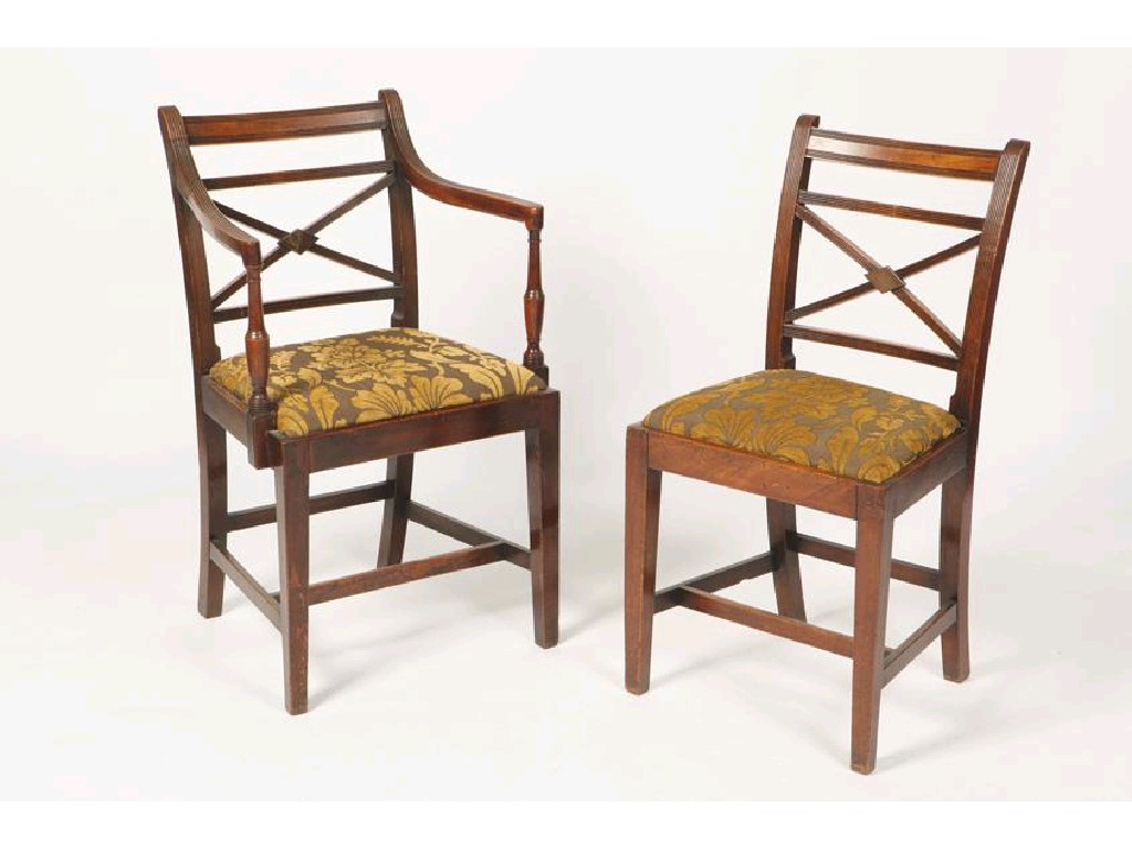 Appraisal: A SET OF EIGHT LATE GEORGE III DINING CHAIRS of