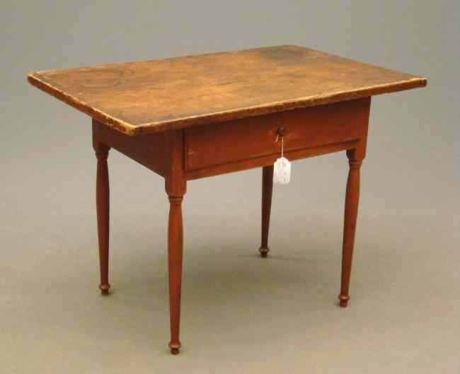 Appraisal: th c New England single drawer tavern table in old