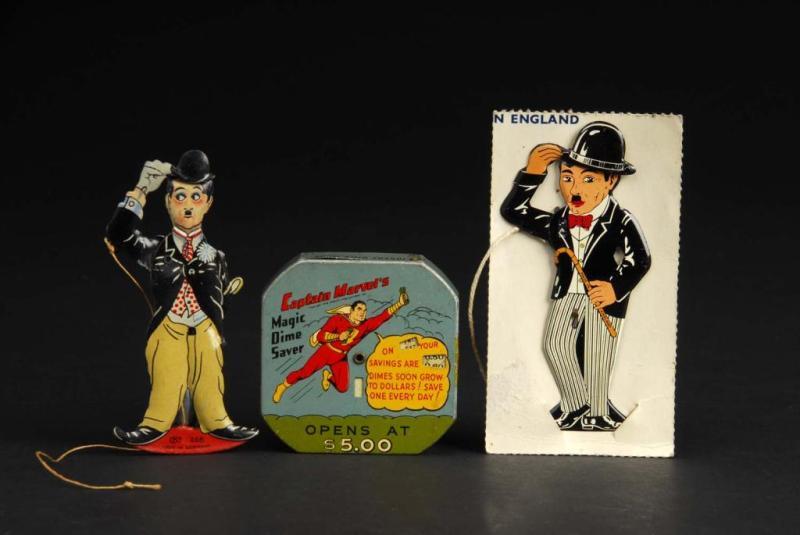 Appraisal: Lot of Charlie Chaplin Captain Marvel Items Description Includes one