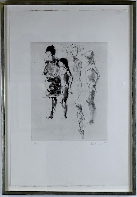 Appraisal: Eric Fischl b L E Nude Women Aquatint SIGNED Eric