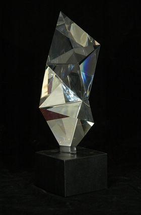 Appraisal: Steuben Glass Sculpture in in with pedestal