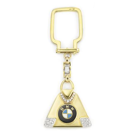 Appraisal: Gold Diamond and Enamel Key Ring BMW Estimate -