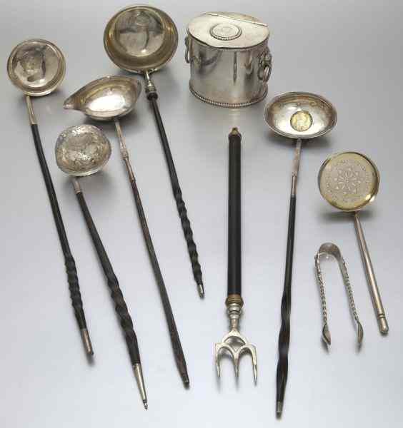 Appraisal: silver articles including English baleentwist handle ladles one mounted with