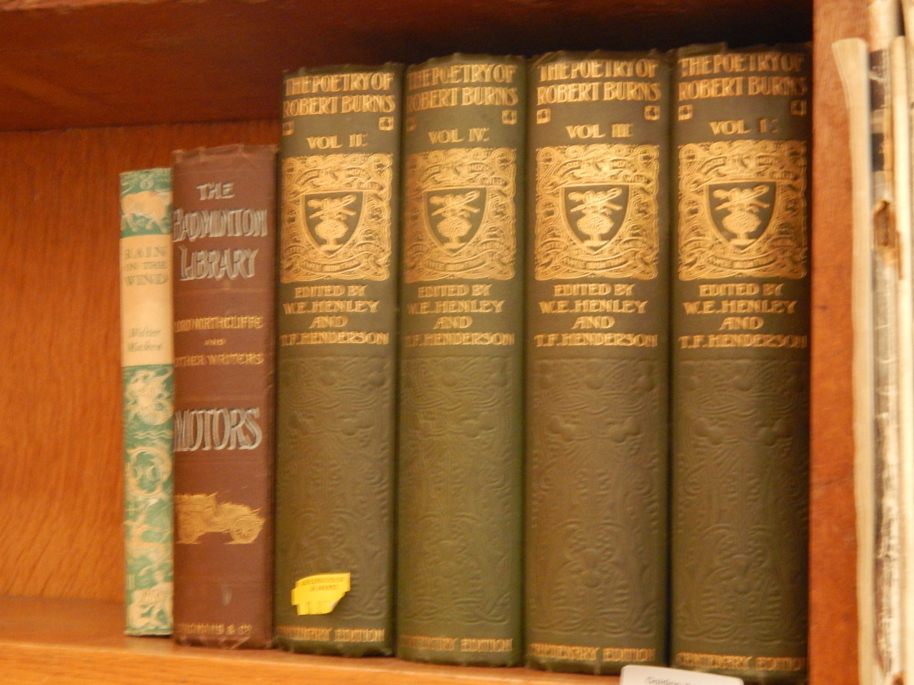 Appraisal: The Poetry of Robert Burns four volumes with Badminton Library