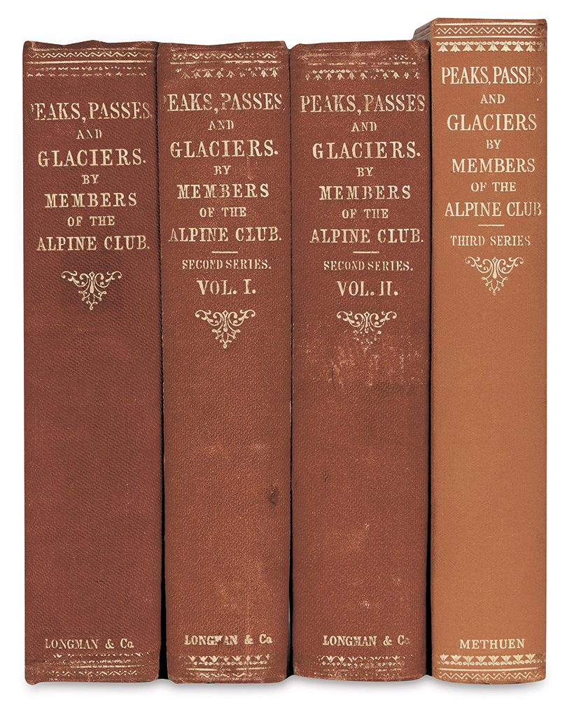 Appraisal: ALPINE CLUB Peaks Passes and Glaciers First Series mounted chromolithographed