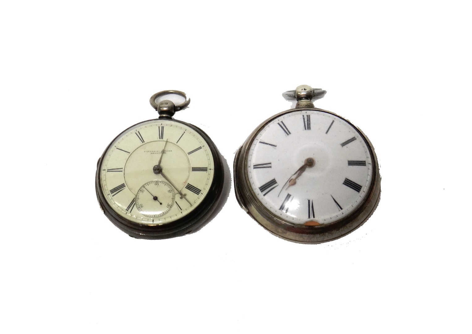 Appraisal: A gentleman's silver pair cased openfaced pocket watch the gilt