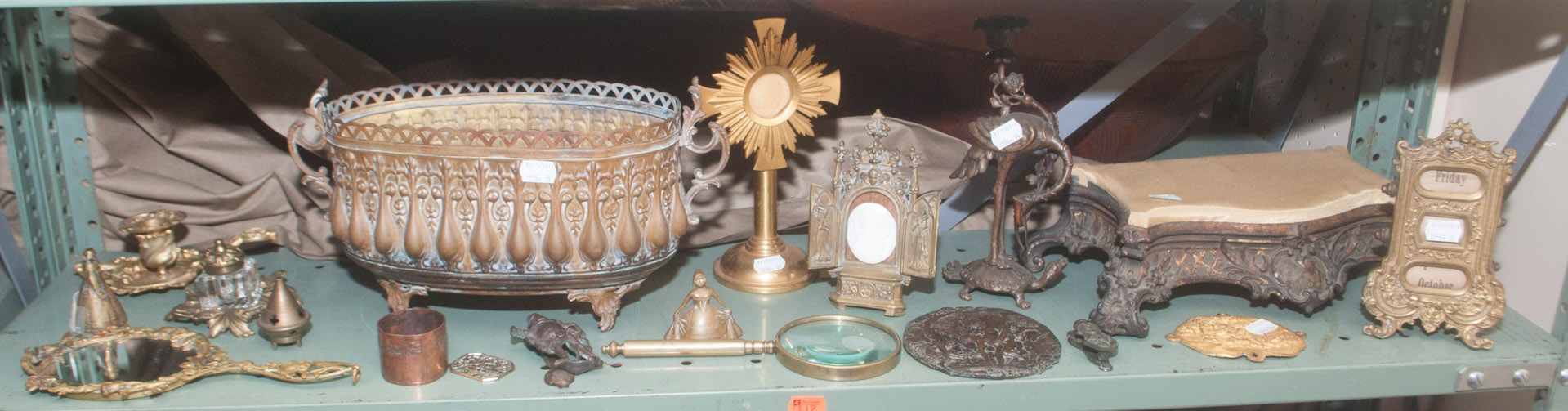 Appraisal: Assortment of decorative metalware items Undernumber