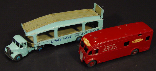 Appraisal: Two Dinky die-cast commercial vehicles comprising a Bedford Pullmore car