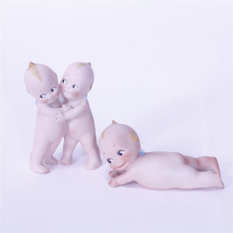 Appraisal: Two German Rose O'Neill Bisque Kewpie Doll figures Babies embracing