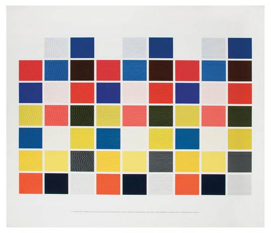 Appraisal: Sol Lewitt - lines and colors silkscreen printed in colors