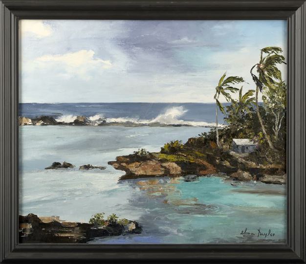 Appraisal: Elma Taylor American Hawaiian Contemporary Kahakai Beach Hilo Hawaii oil