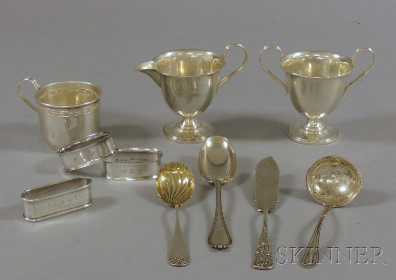 Appraisal: Sterling Silver Serving Pieces Hollowware and Flatware a set of