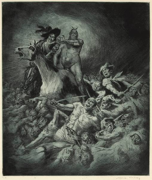 Appraisal: Norman Alfred Lindsay Australian - Powers of Earth Etching printed