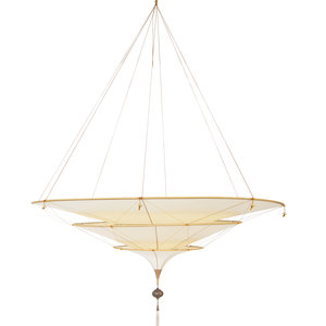 Appraisal: A Fortuny Silk Scheherazade Three-Tier Chandelier Shade TH CENTURY Height