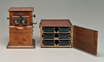 Appraisal: Mattey stereoscopic viewer and projector circa label at top quot