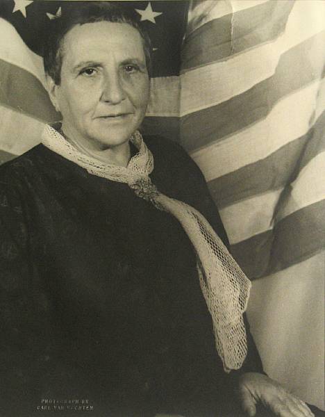 Appraisal: Carl van Vechten American - Gertrude Stein Gelatin silver print