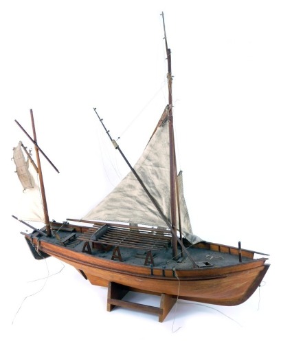 Appraisal: A wooden model of a Dutch barge with three masted