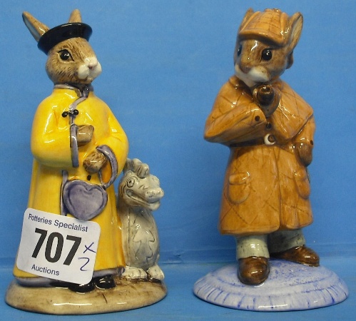 Appraisal: Royal Doulton Bunnykins Figures Mandarin DB and Detective DB both