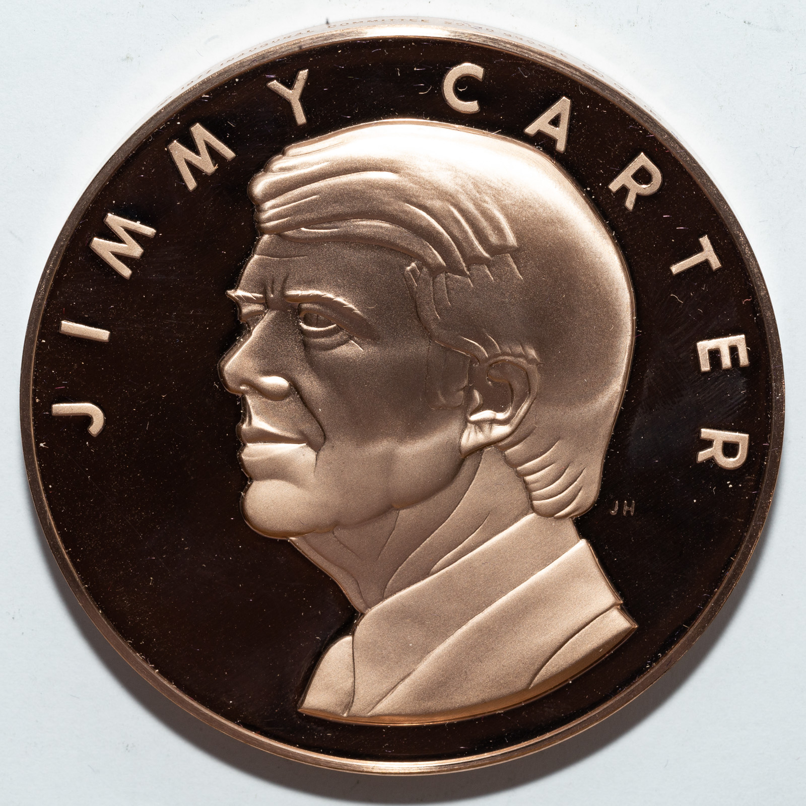 Appraisal: FRANKLIN MINT'S OFFICIAL CARTER INAUGURAL MEDAL grams of solid bronze