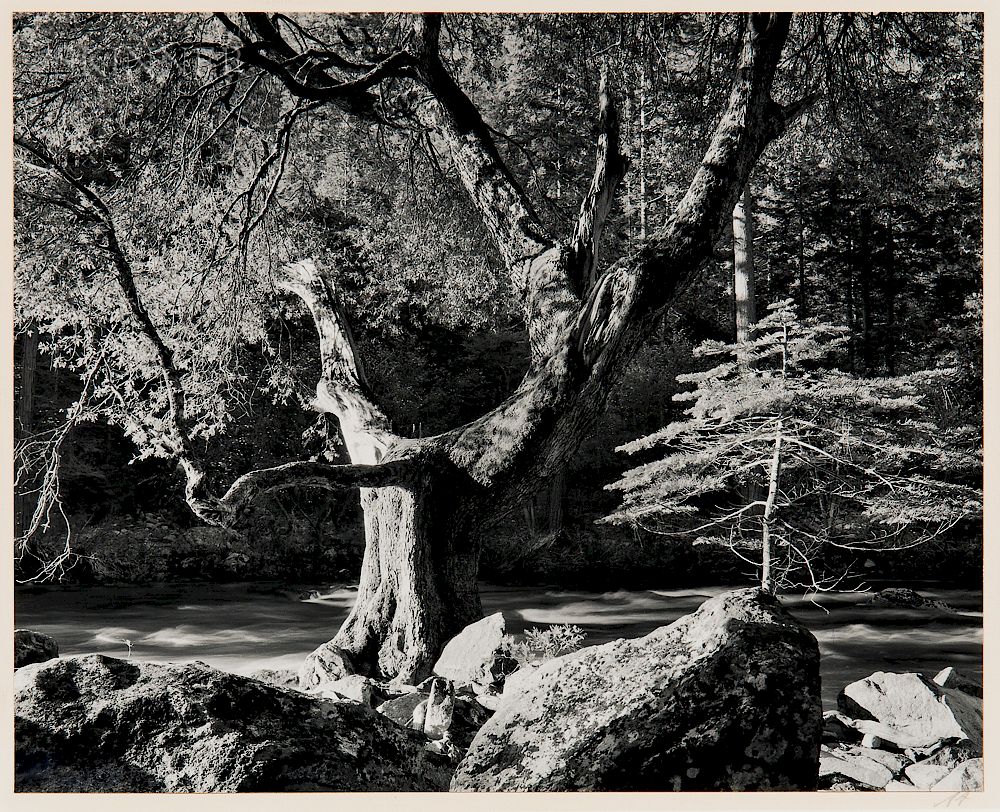 Appraisal: Ansel Adams American - Morning Merced River Canyon Ansel Adams