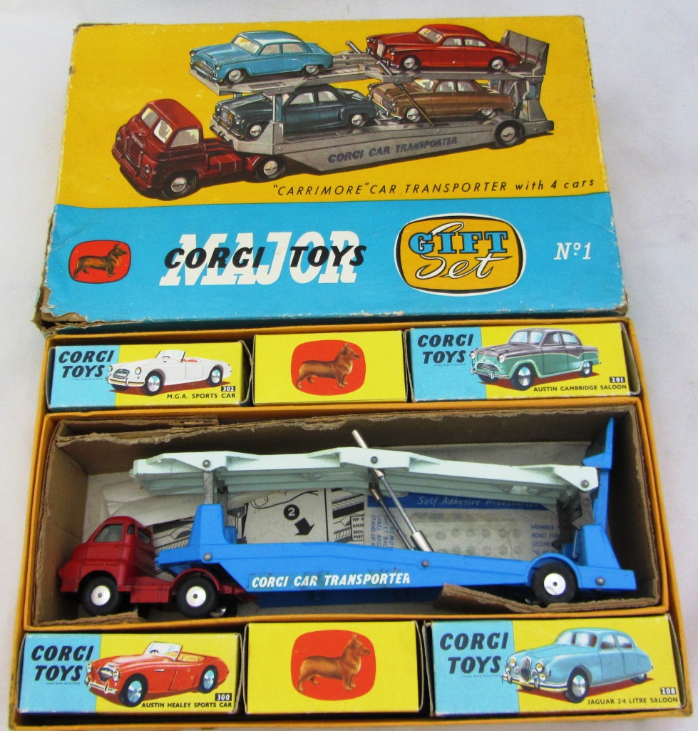 Appraisal: A Corgi No gift set Carrimore car transporter with four