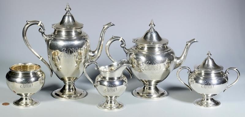 Appraisal: Gorham Sterling Silver Tea Service pcs Gorham sterling silver tea