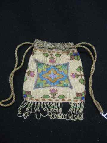 Appraisal: Victorian Beaded Purse drawstring style - ''