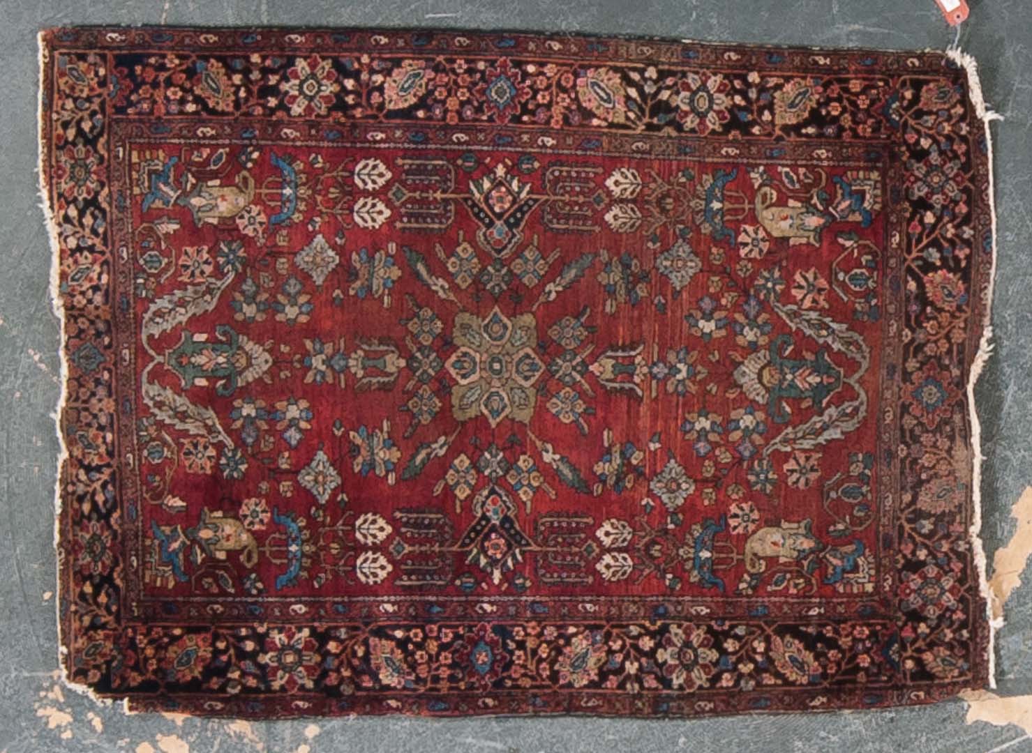 Appraisal: Antique Fereghan Sarouk rug approx x Persia circa