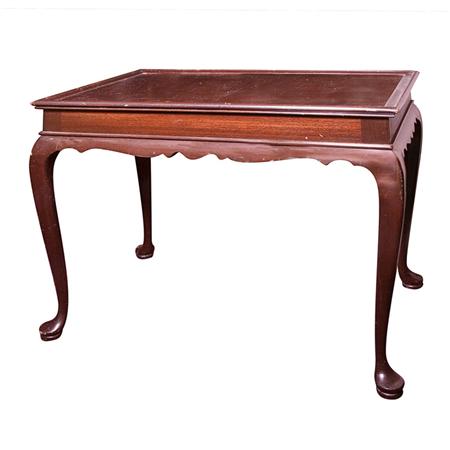 Appraisal: Queen Anne Style Painted Mahogany Tray Top Table Estimate -